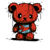 stuffed grunge toy bear
