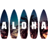 Hawaii Aloha Surfboard Sunset