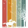 Retro Pferd Pferd
