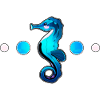 Seahorse with dots