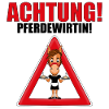 ACHTUNG! PFERDEWIRTIN! - PFERD - KELLNERIN