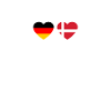 Danemark Allemagne Heartbeat Flag Dane