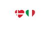 Danemark Italie Heartbeat Flag Dane