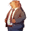Capybara als Büroangestellter