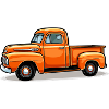 Camionnette orange