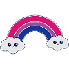 Biseksuel regnbue bi stolthed LGBTQ flag kawaii