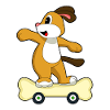 Dog Bone Skater Skateboard