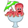 Krake Party Cocktailschirmchen