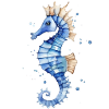 Hippocampe - Aquarelle