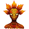 Herbstlicher Alien mit bunten Blättern