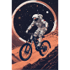 Mountain biker astronaut Mars