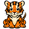 TIGER BABY TIGER KAT LØVE ROVDYR STRIBET PELS