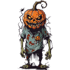 Zombie Pumpkin Halloween Cartoon Monster