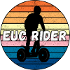Elektrischer Einradfahrer. EUC-Reiter