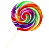 Schöner Regenbogen-Spirallutscher