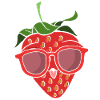 Sonnenbrille Frucht Geschenk Lustiges Erdbeere