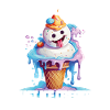 Weihnachten im Juli Schneemann-Eiscreme