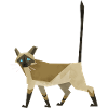 Illustration Katze (Siam) - flat cat