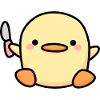Little duck with a knife