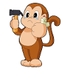 Affe Handwerker Hammer