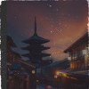 Dawn in the temple
