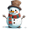 Winterfreund Schneemann Cartoon