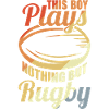 Boy playing rugby