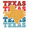 Texas Bunt Retro Weiß