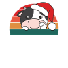 Joyeux Noël Retro Vache Noël