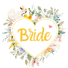 Team Bride! Blumen Herz , personalisierbar