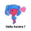 Chibi Fille Bleue Coeur