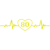 80th Birthday Heart 80