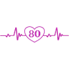 80e anniversaire Coeur 80