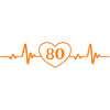 80e anniversaire Coeur 80