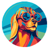Dog with sunglasses