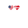 Danmark USA Heartbeat Flag Dansk