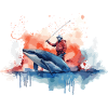 Aquarelle Baleine