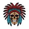 Apache Skull Indian Chief