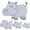 hippopotamus family