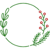 Floral Plant Doodle Frame