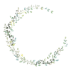 Half wreath Elegant Eucalyptus customizable