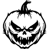 Halloween pumpkin grimace