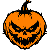 Pumpkin grimace Halloween