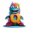 Rainbow Monster with Q