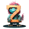 Exotic Chicken with Letter Z