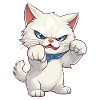 Cat Fist Cat Kitten White Cartoon Comic