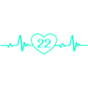 22nd Birthday Heart 22