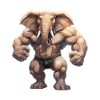 Bodybuilder Elephant