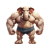 Bodybuilder Elephant