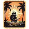 Sunset stamp